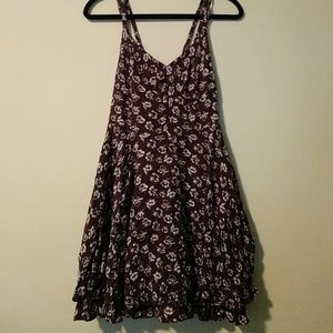 Anthropologie purple flower dress